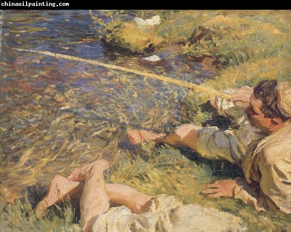 John Singer Sargent A Man Fishing