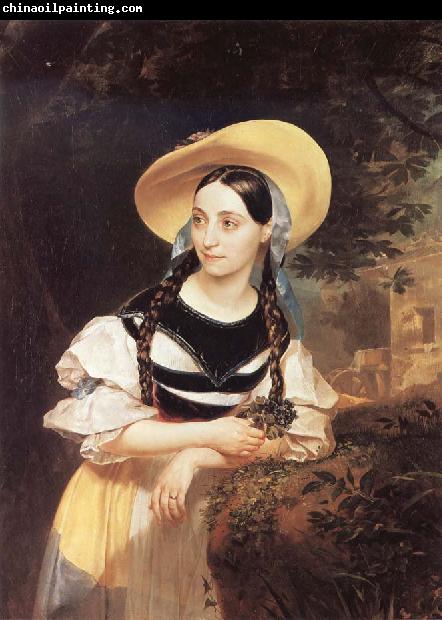 Karl Briullov Portrait of Fanni Persiani-Tachnardi as Amina in bellini-s opera la sonnabula