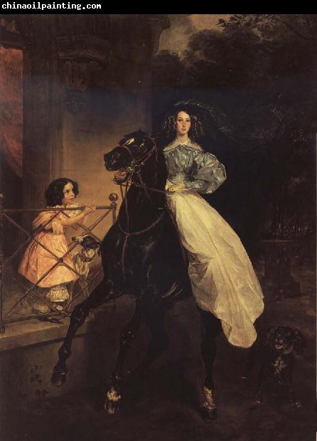 Karl Briullov Rider.Double Portrait of Giovanina and Amazilia Pacini