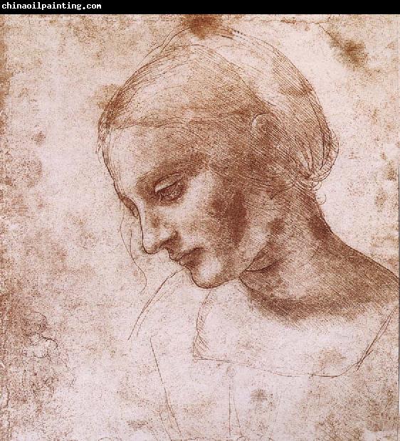 LEONARDO da Vinci Study fur a women head