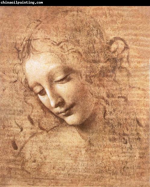 LEONARDO da Vinci Madchenkopf with confused hair