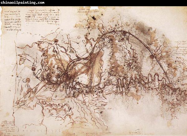 LEONARDO da Vinci Plan fur a canal to the evasion of the Arno