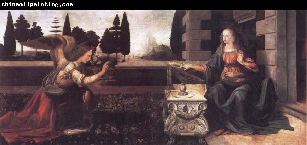 Leonardo  Da Vinci The Annunciation