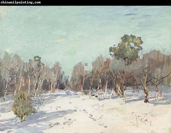 Levitan, Isaak Garden in the snow