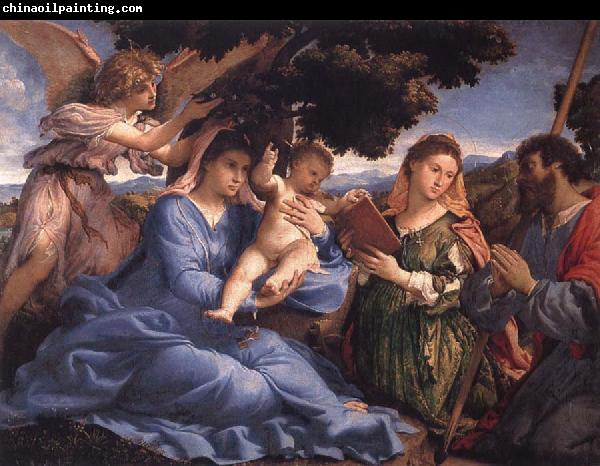 Lorenzo Lotto Virgin and Child with SS Catherine and Fames the Greater