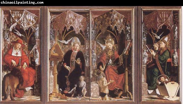 PACHER, Michael Altarpiece of the Earyly Chuch Fathers