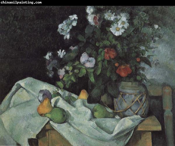 Paul Cezanne Still Life with Flowers and Fruit