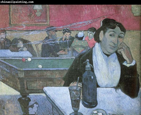 Paul Gauguin Dans  un cafe a Arles depicts the same cafe Van Gogh painted