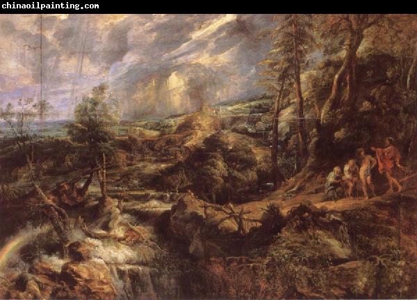 Peter Paul Rubens Stormy lanscape with Philemon and Baucis