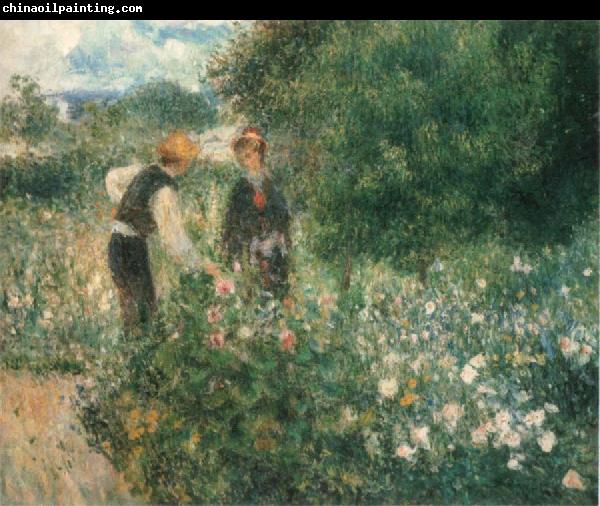 Pierre-Auguste Renoir Picking Flowers