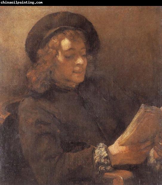 REMBRANDT Harmenszoon van Rijn The Artist-s Son,Titus van Rijn,Reading