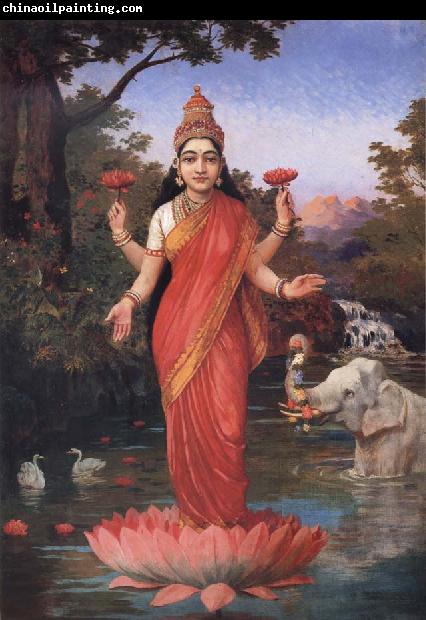 Raja Ravi Varma Goddess Lakshmi