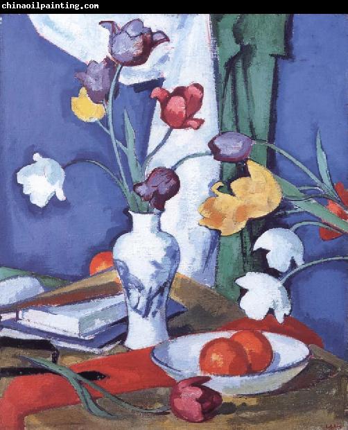 Samuel John Peploe Tulips and Fruit