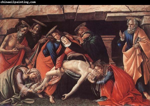 Sandro Botticelli Lamentation over the Dead Christ with Saints