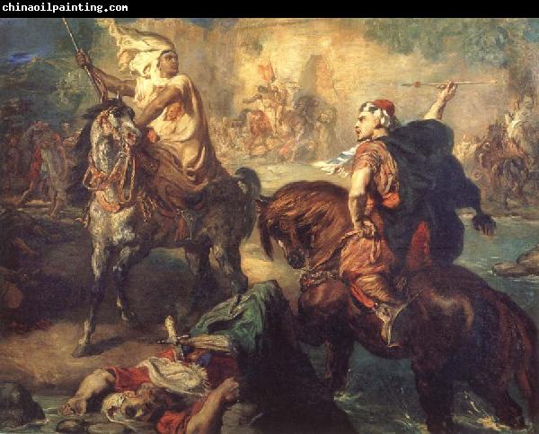 Theodore Chasseriau Arab Chiefs Challenging Each other to Single Combat