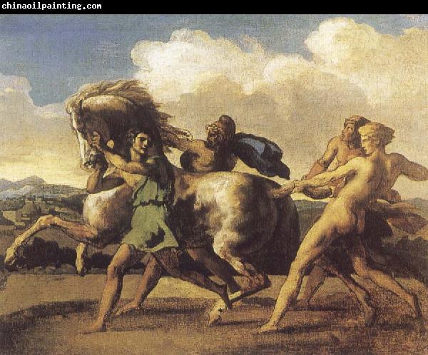 Theodore Gericault Slaves Restraining a House