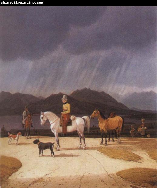 Wilhelm von Kobell Riders at the Tegernsee