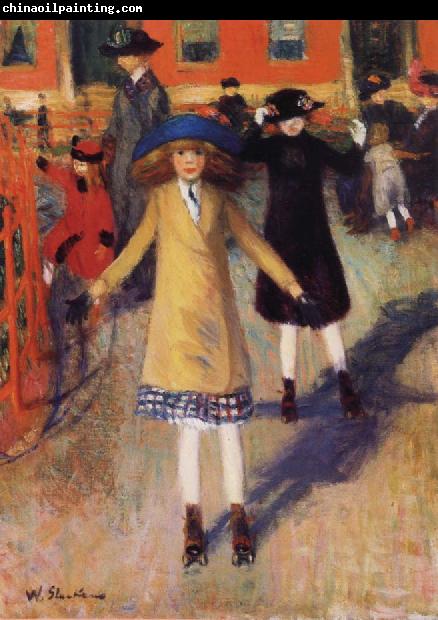 William Glackens Children Roller Skating