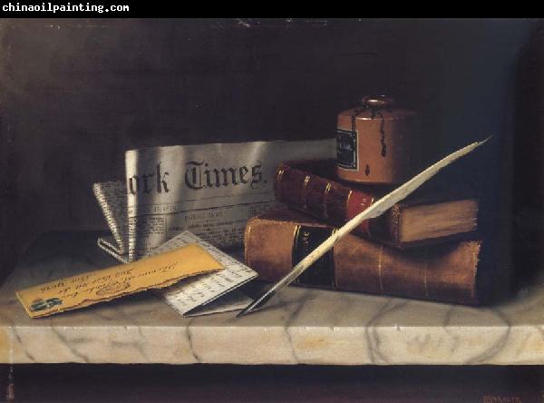 William Michael Harnett Still Life with Letter to Mr.Clarke