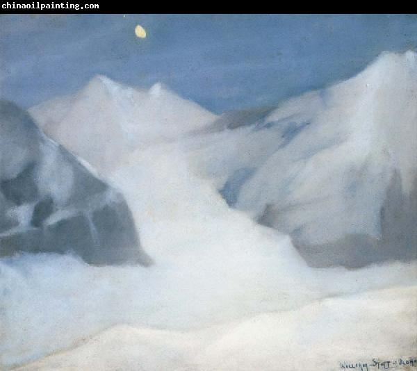 William Stott of Oldham Mountain Peak by Moonlight