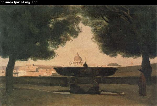 camille corot Fountain of the French Academy