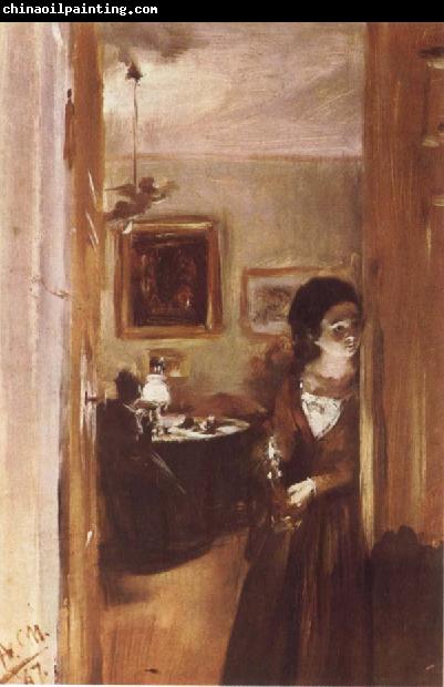 Adolph von Menzel Livingroom with Menzel-s sister