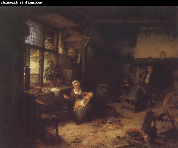 Adriaen van ostade Interior with Peasants