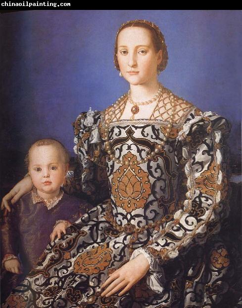 Agnolo Bronzino Portrait of Eleonora da Toledo with her Son Giovanni de-Medici