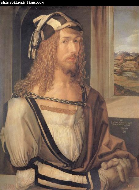 Albrecht Durer Sele-portrait with Landscape