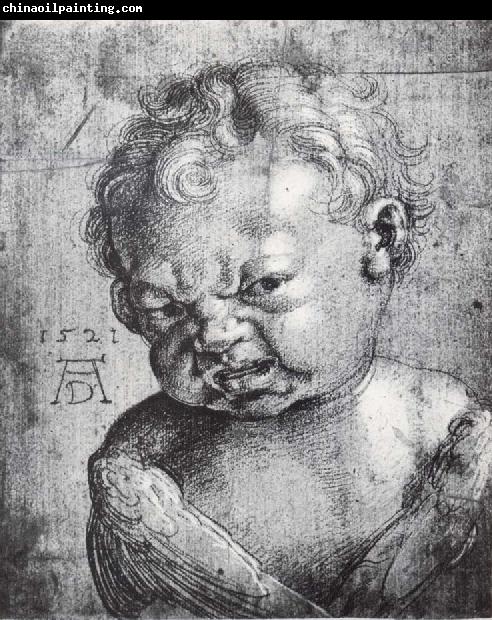 Albrecht Durer Head of a Weeping cherub