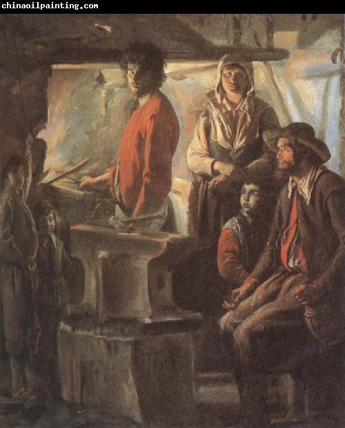 Antoine Le Nain Blacksmith at his forge