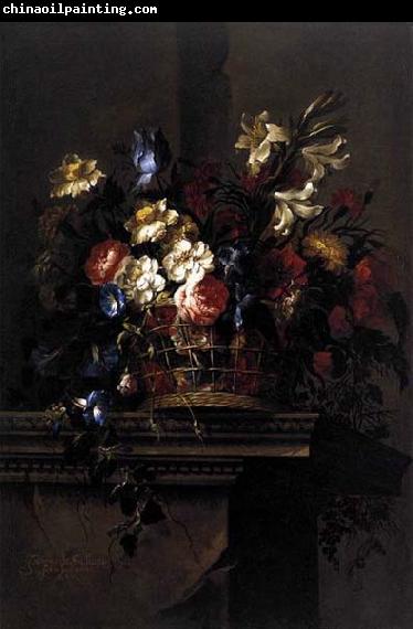 Arellano, Juan de Basket of Flowers on a Plinth