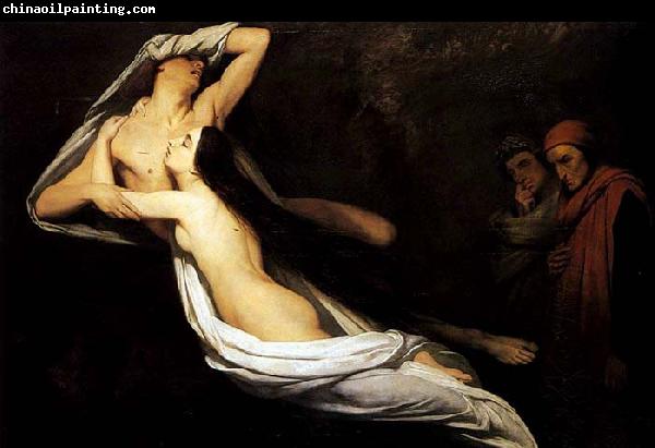 Ary Scheffer The Ghosts of Paolo and Francesca Appear to Dante and Virgil