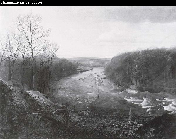 Atkinson Grimshaw The Wharfe above Bolton Woods,with Barden Tower in the Distance