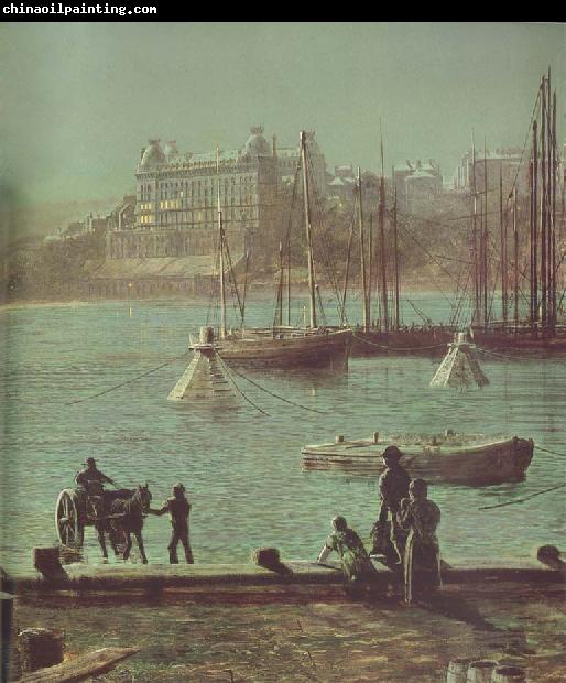 Atkinson Grimshaw Detail of Scarborough Bay