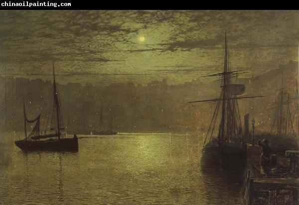 Atkinson Grimshaw Lights in the Harbour