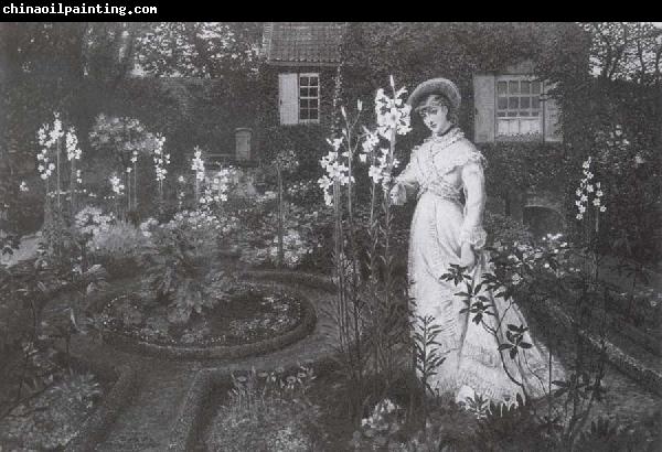 Atkinson Grimshaw The Rector-s Garden Queen of the Lilies