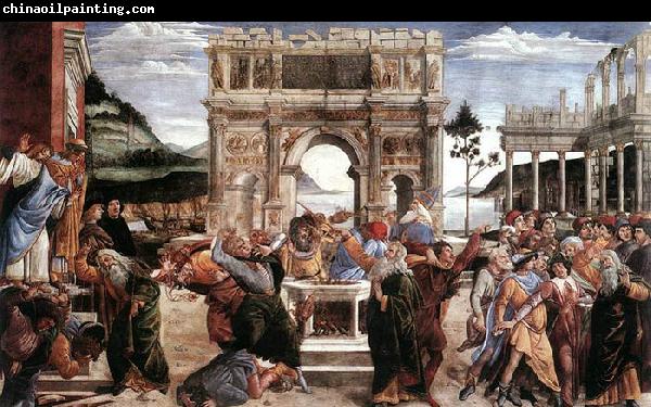 BOTTICELLI, Sandro The Punishment of Korah