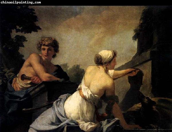 Baron Jean-Baptiste Regnault The Origin of Painting: Dibutades Tracing the Portrait of a Shepherd