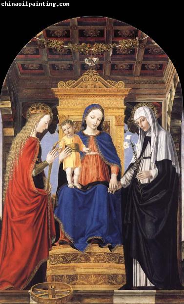 Bergognone The Virgin and Child Enthroned with Saint Catherine of Alexandria and Saint Catherine of Siena