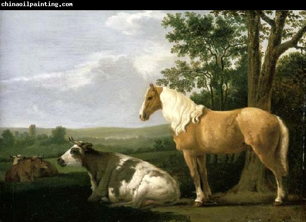 CALRAET, Abraham van A Horse and Cows in a Landscape