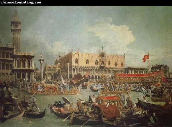 Canaletto The Bucintoro in Front of the Doges- Palace on Ascension Day