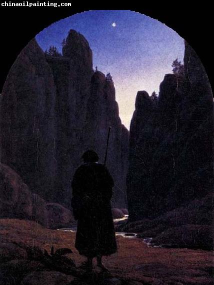 Carl Gustav Carus Pilgrim in a Rocky Valley