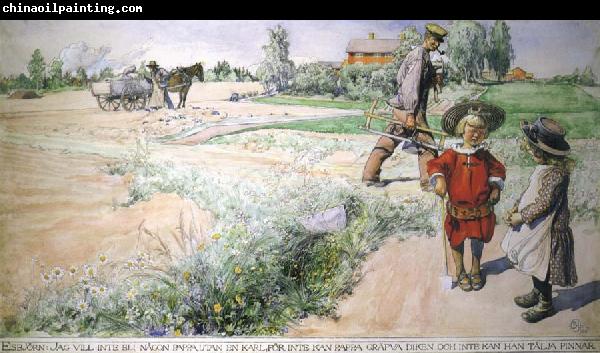 Carl Larsson Boy and girl