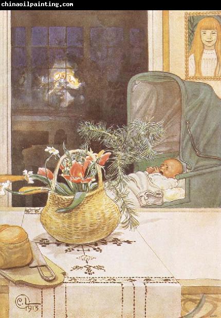 Carl Larsson Gunlog without her Mama