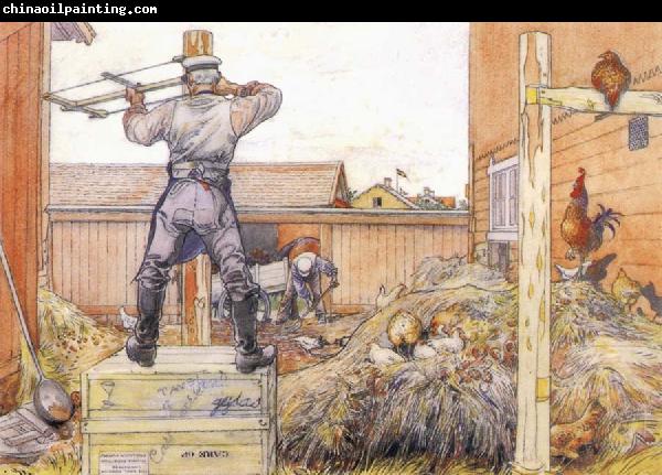 Carl Larsson The Manure Pile