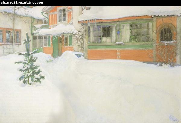 Carl Larsson THe Cottage in the Snow