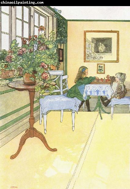 Carl Larsson The Chess Game