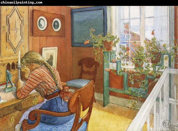 Carl Larsson Writing Letters