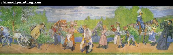 Carl Larsson Outdoors Blow the Summer Winds